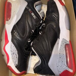 Jordan Point Lane in Black and Red Sneakers